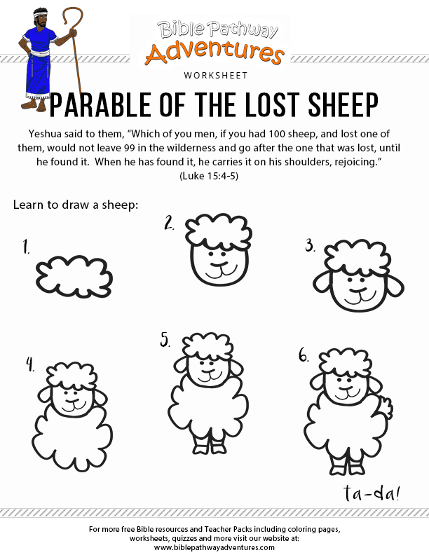 Beloved parable of the lost sheep crafts and activities