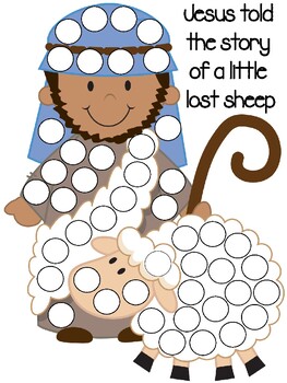 Lost sheep dot paint page by jannysue tpt