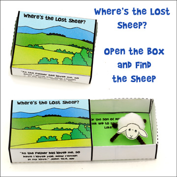 Wheres the lost sheepâ match box bible craft