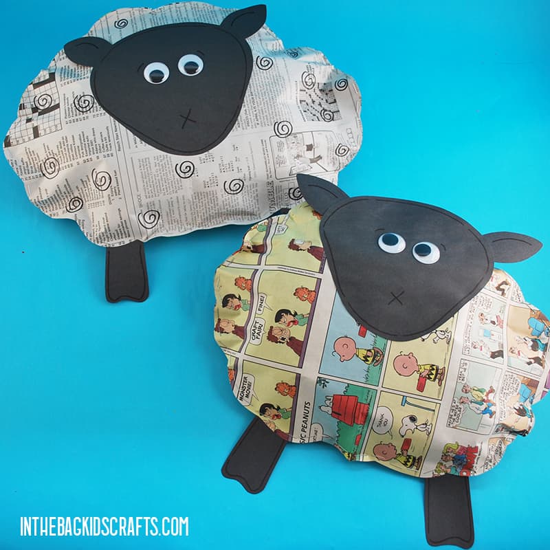 Easy sheep crafts made with newspaper â in the bag kids crafts