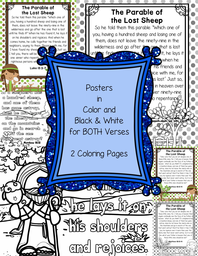 The lost sheep worksheet activity pack made by teachers