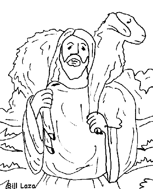 Lost sheep coloring page