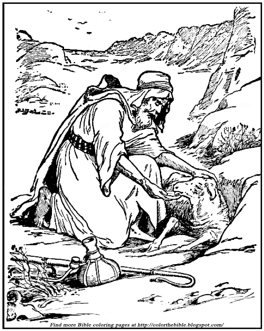 Color the bible caring for a lost lamb