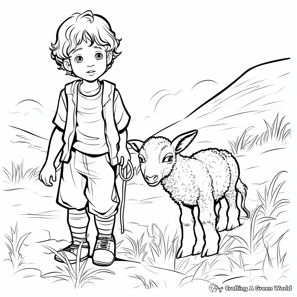 Lost sheep coloring pages