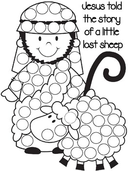 Lost sheep dot paint page by jannysue tpt