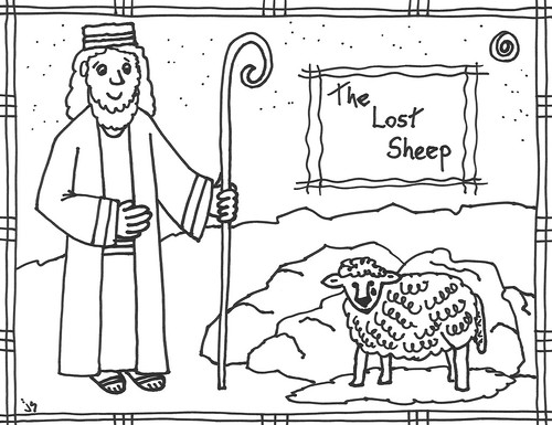 Lost sheep coloring page â stushie art