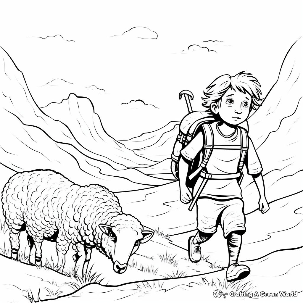 Lost sheep coloring pages