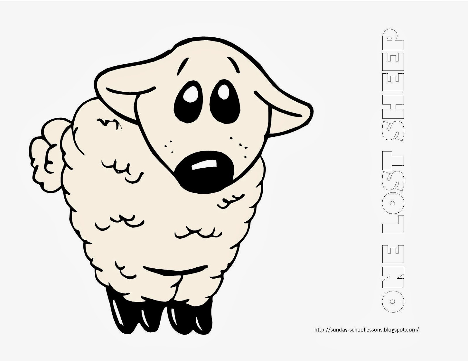 One lost sheep coloring page
