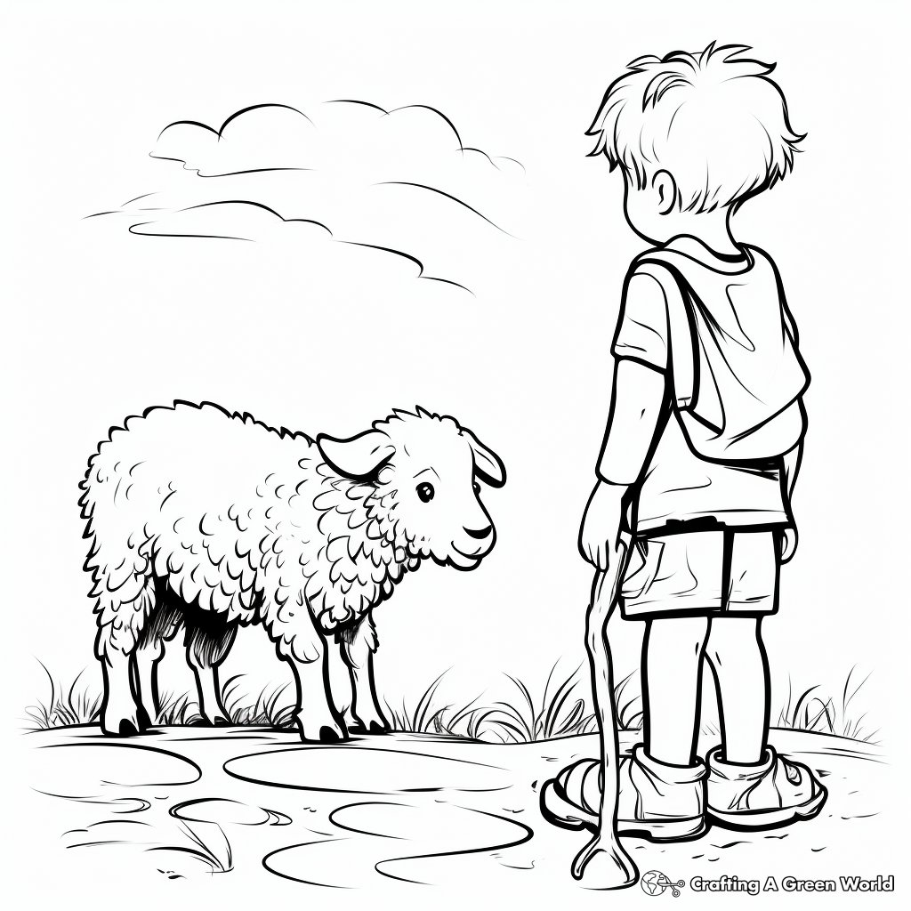 Lost sheep coloring pages