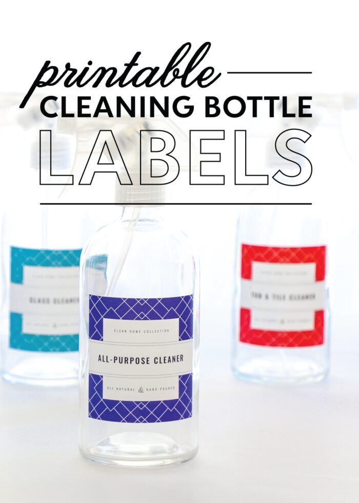 Printable cleaning labels for the home laundry room