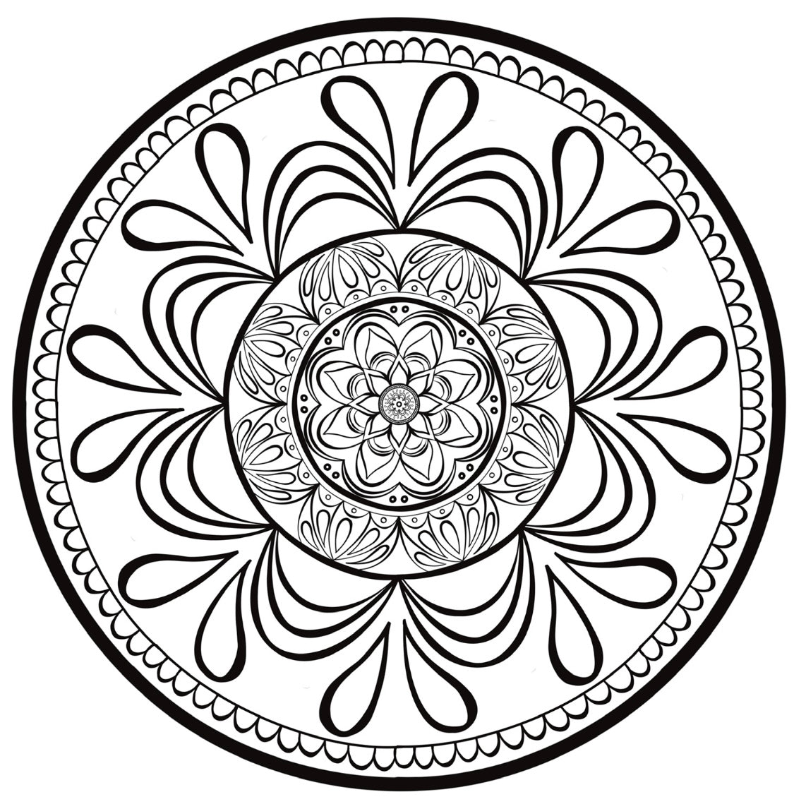 Lotus blooms colouring pages