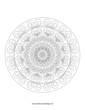 Lotus mandala coloring page