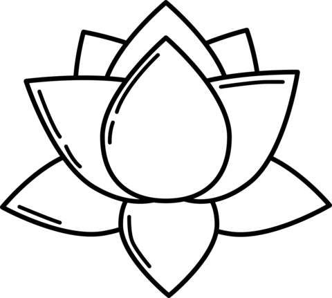 Lotus coloring page free printable coloring pages