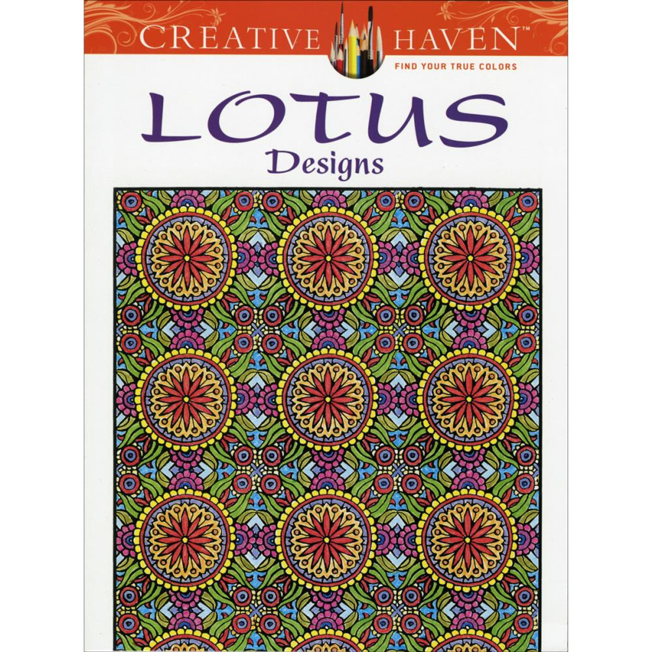 Clearance creative haven coloring book lotus designs
