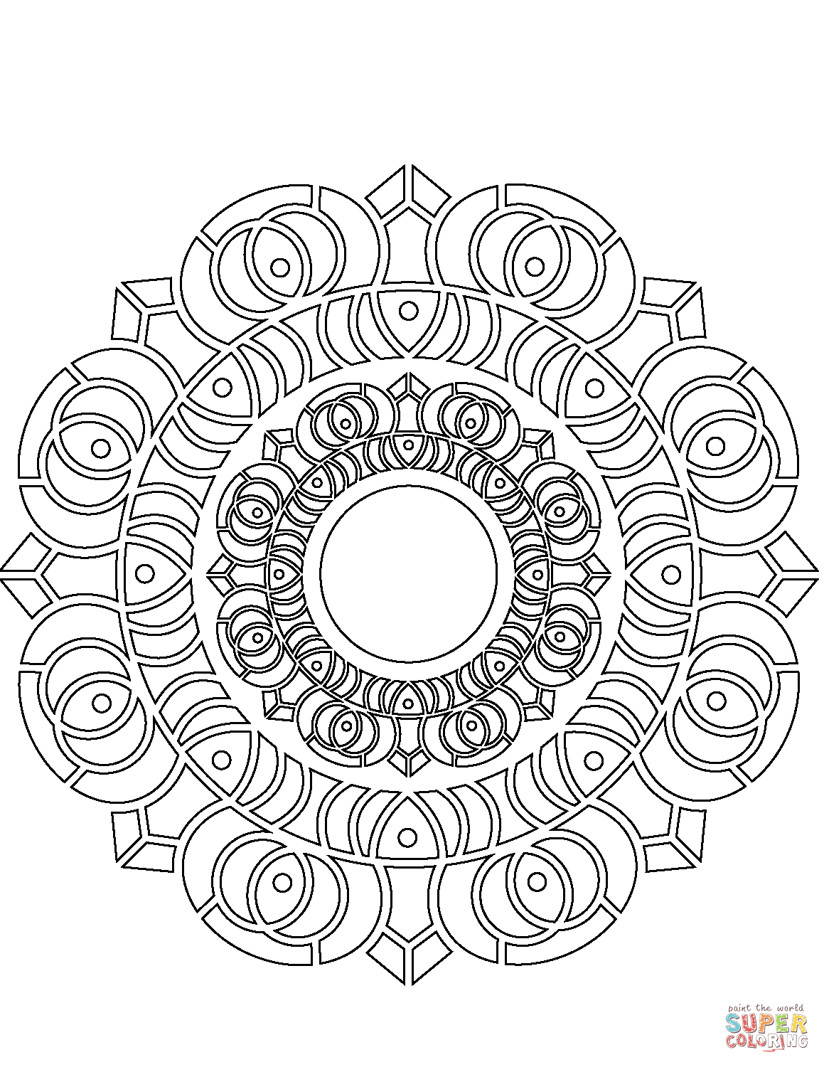 Lotus mandala coloring page free printable coloring pages