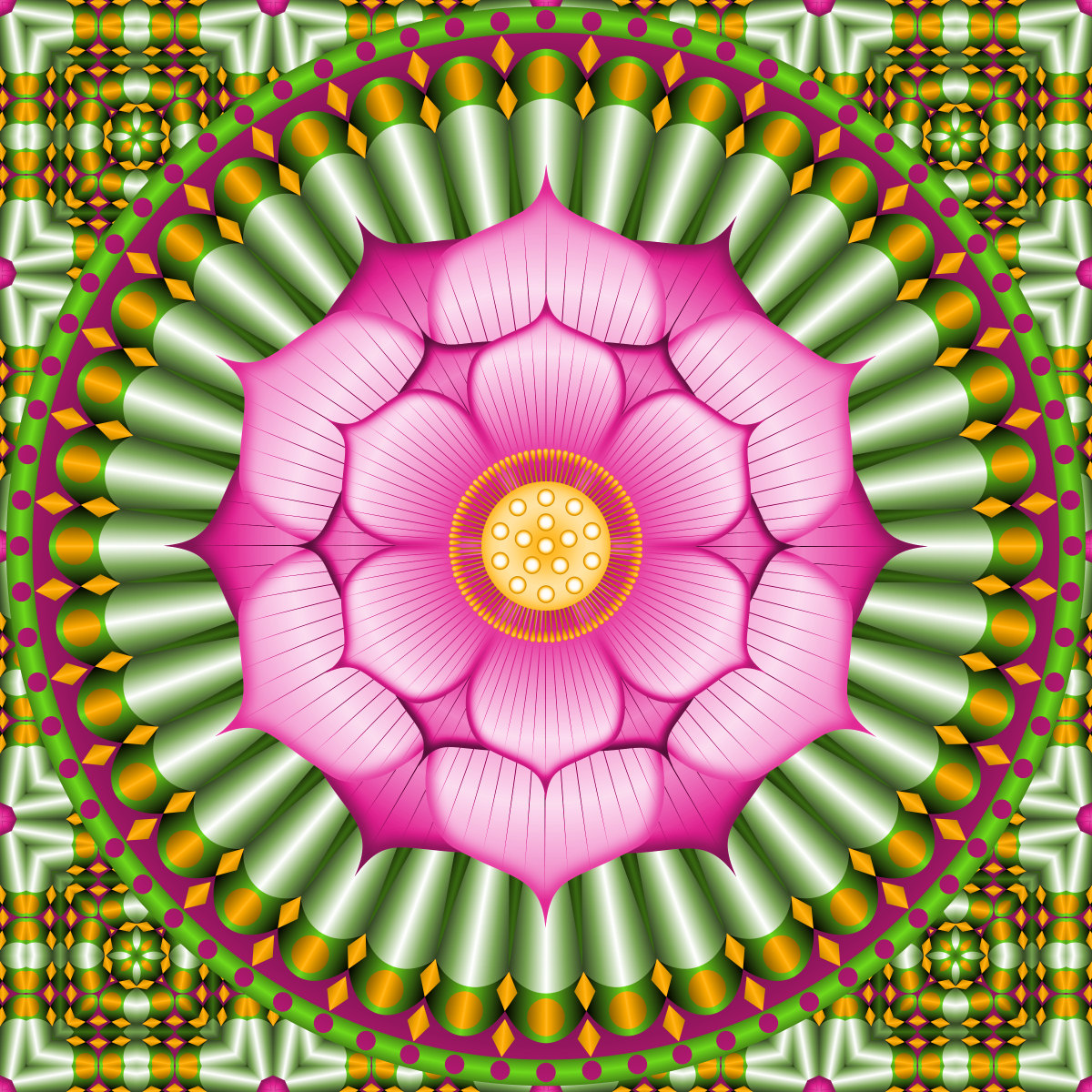 Dont eat the paste lotus mandala coloring page or embroidery pattern