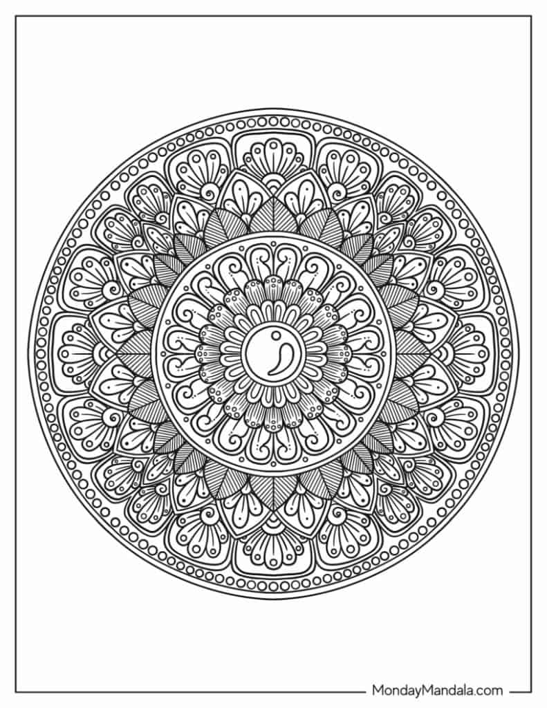 Zentangle coloring pages free pdf printables