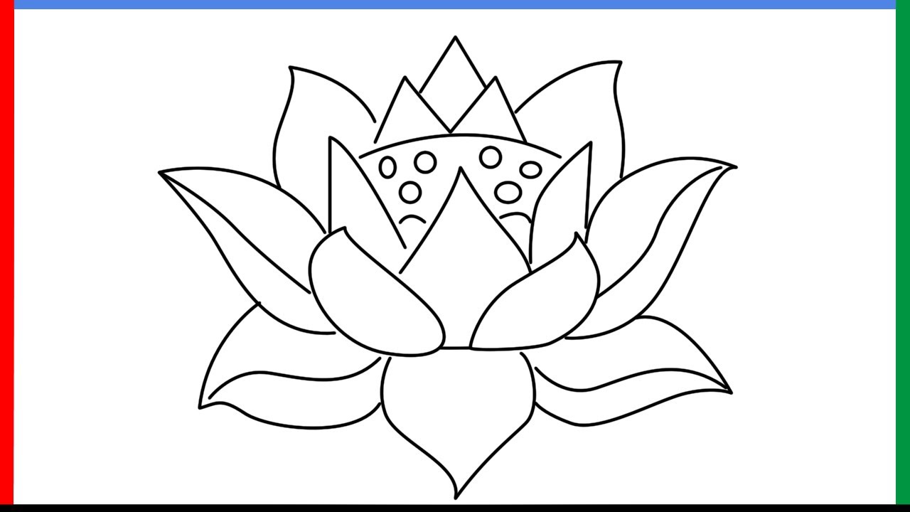 How to draw lotus eoji step by step for beginners