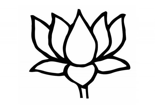 Coloring page lotus flower lotus flower drawing lotus drawing simple flower drawing