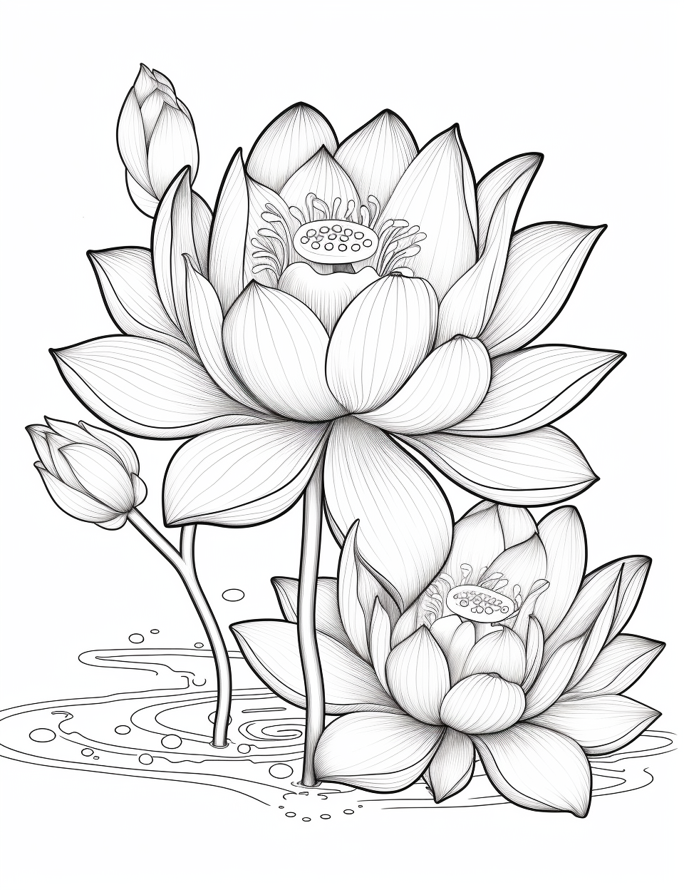 Lotus flowers coloring books for children years old coloring pages