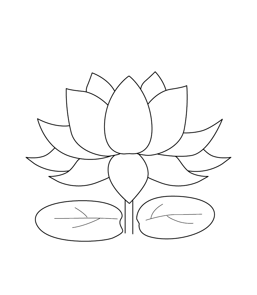 Lotus colouring picture free colouring book for children â monkey pen store