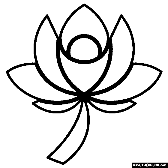 Lotus flower coloring page