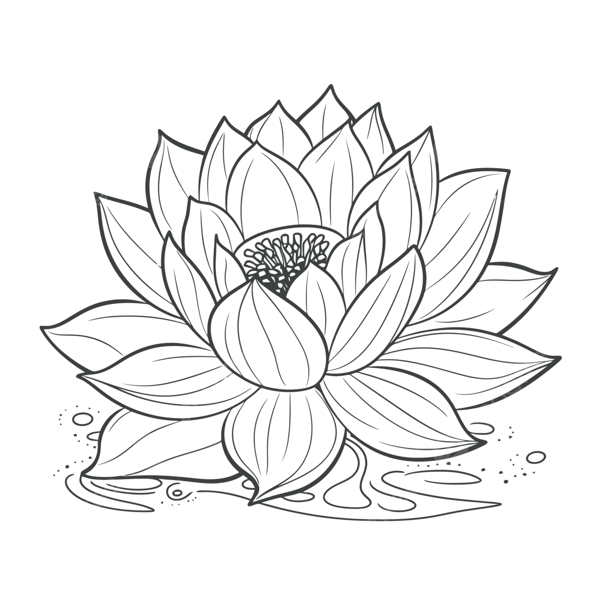 Lotus flower coloring pages to print vector flower drawing ring drawing lotus flower drawing png and vector with transparent background for free download