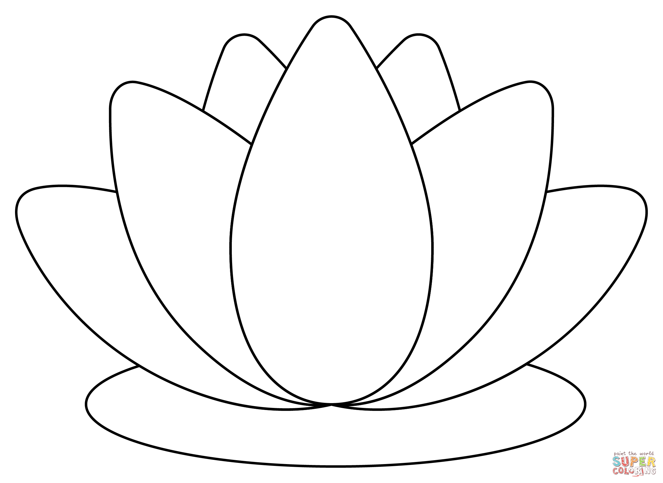 Lotus coloring page free printable coloring pages