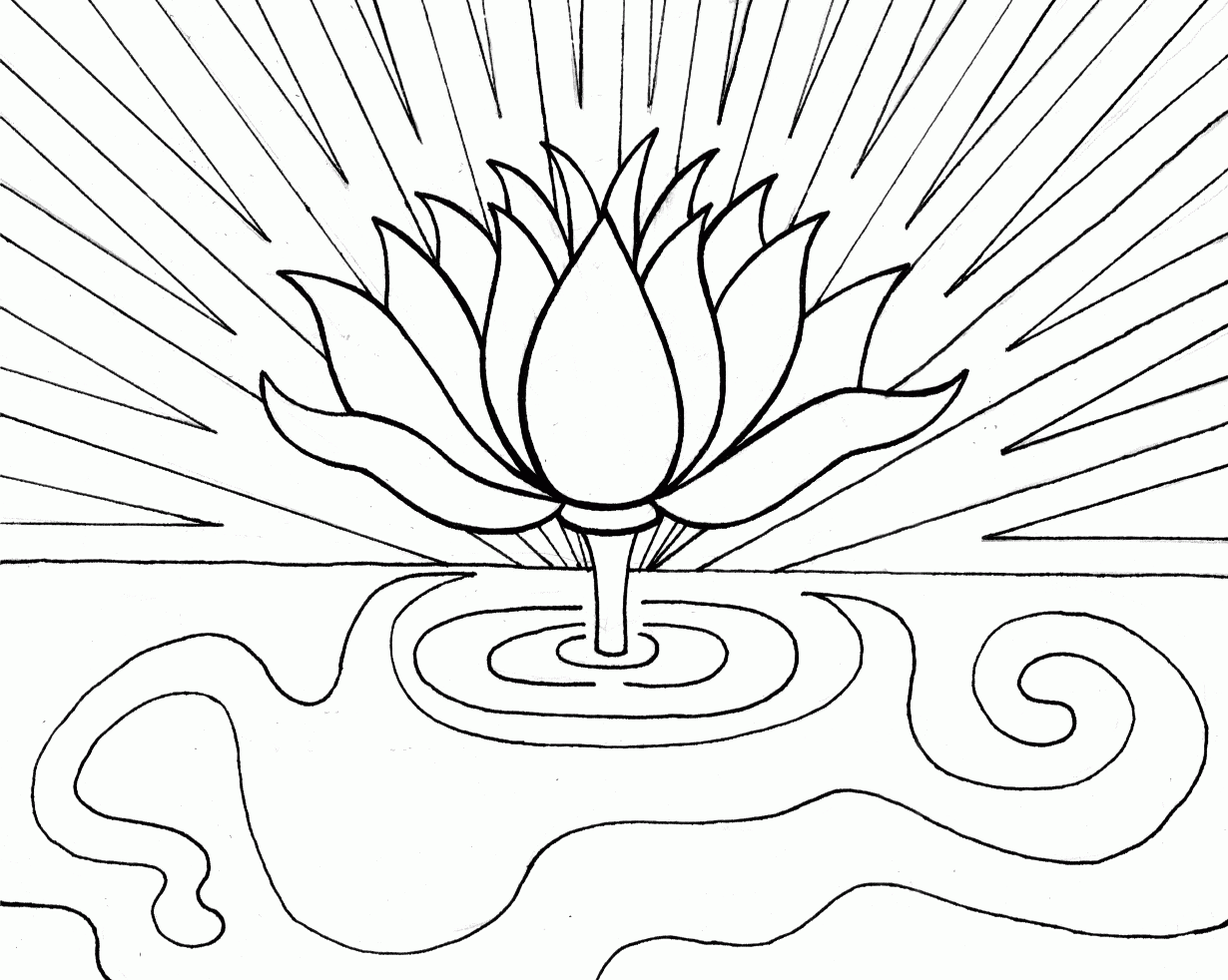 Coloring pages printable lotus coloring pages