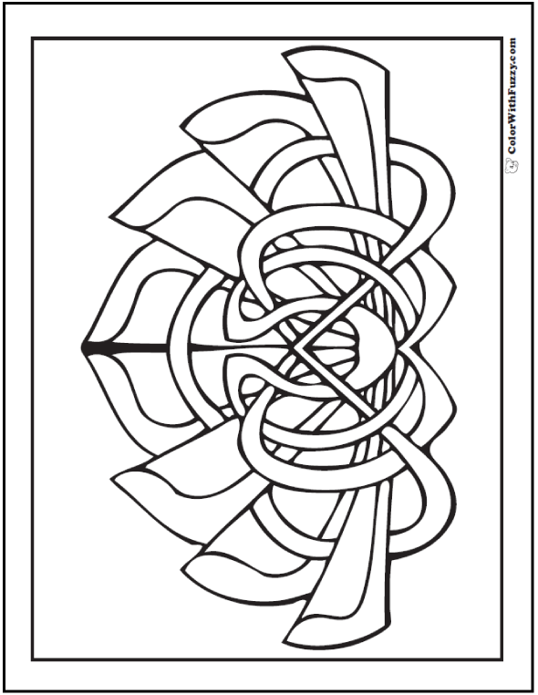 Printable celtic coloring page celtic calla lily lotus