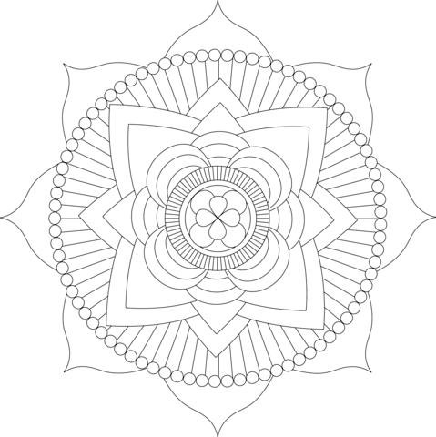 Lotus mandala by michelle grewe coloring page free printable coloring pages