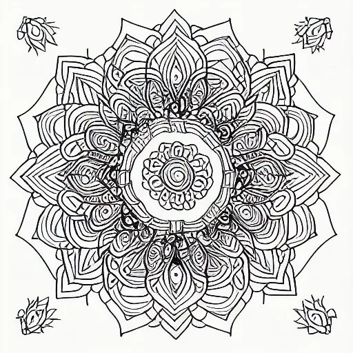 Free printable lotus mandalas for coloring