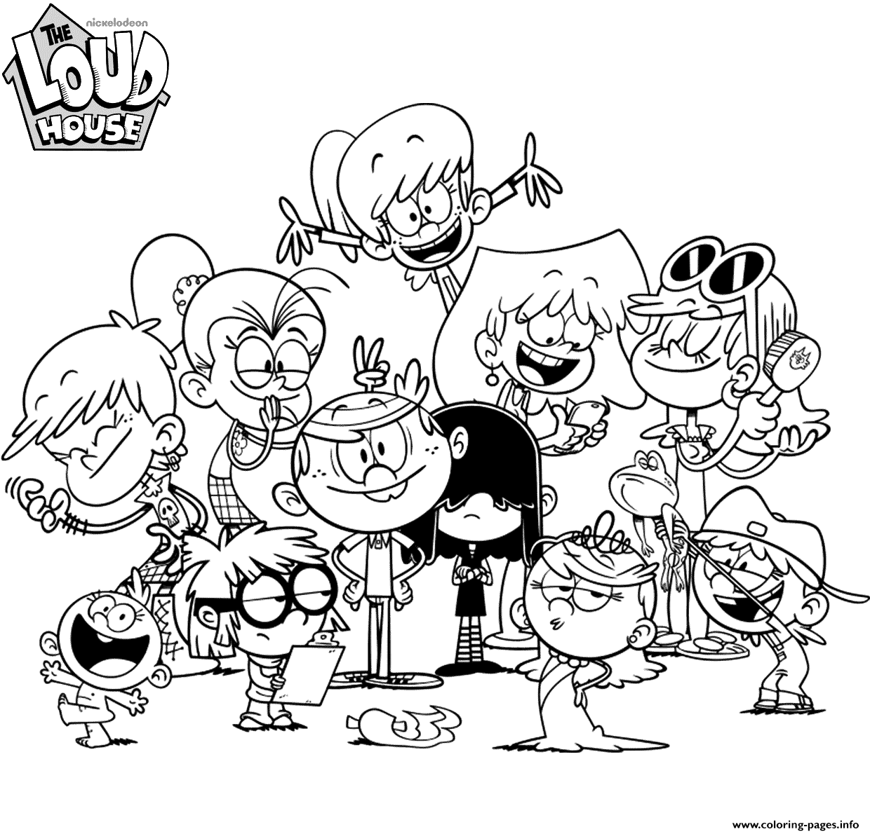 Nickelodeon the loud house coloring page printable house colouring pages cartoon coloring pages coloring pages