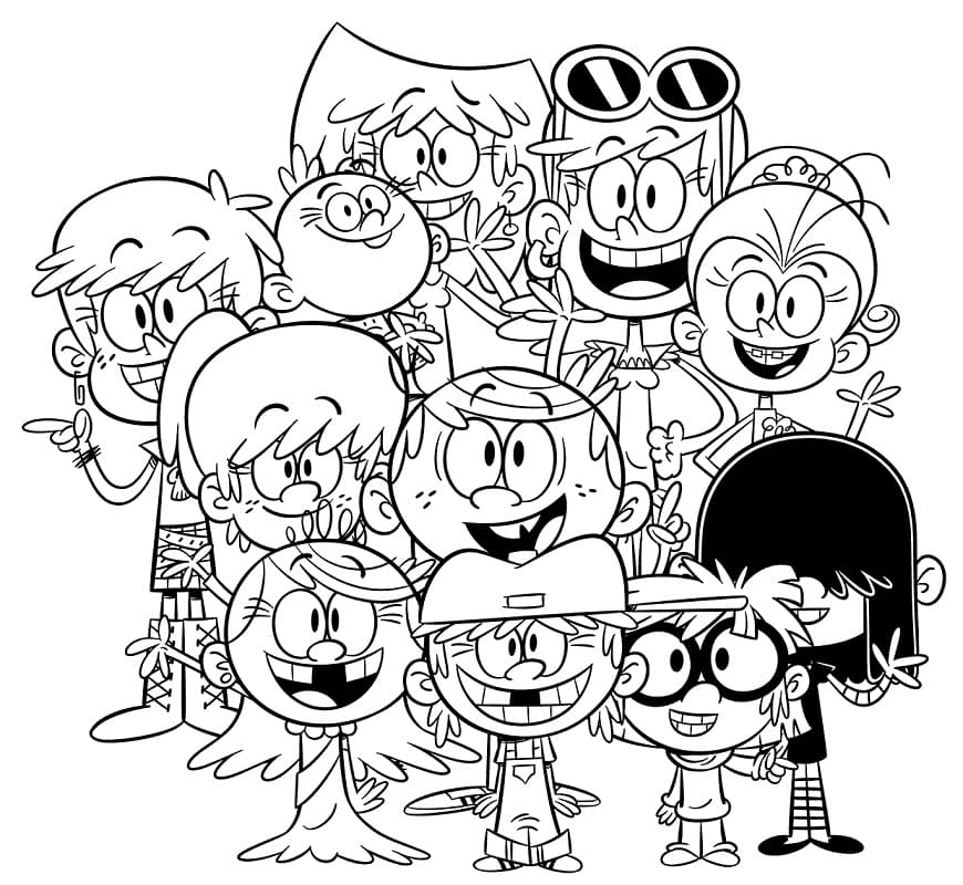 The loud house coloring pages printable for free download