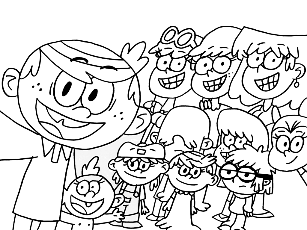 The loud house coloring pages