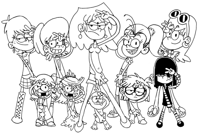 Fantastic loud house coloring page coloring pages house colouring pages cartoon coloring pages