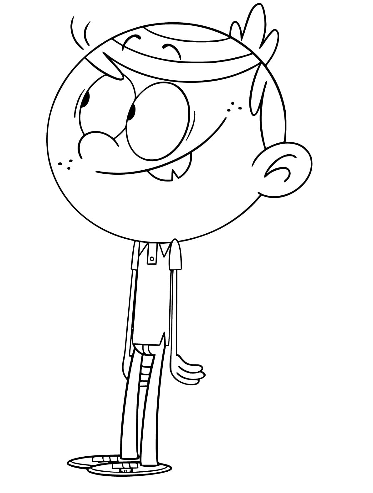 Lincoln from the loud house coloring page