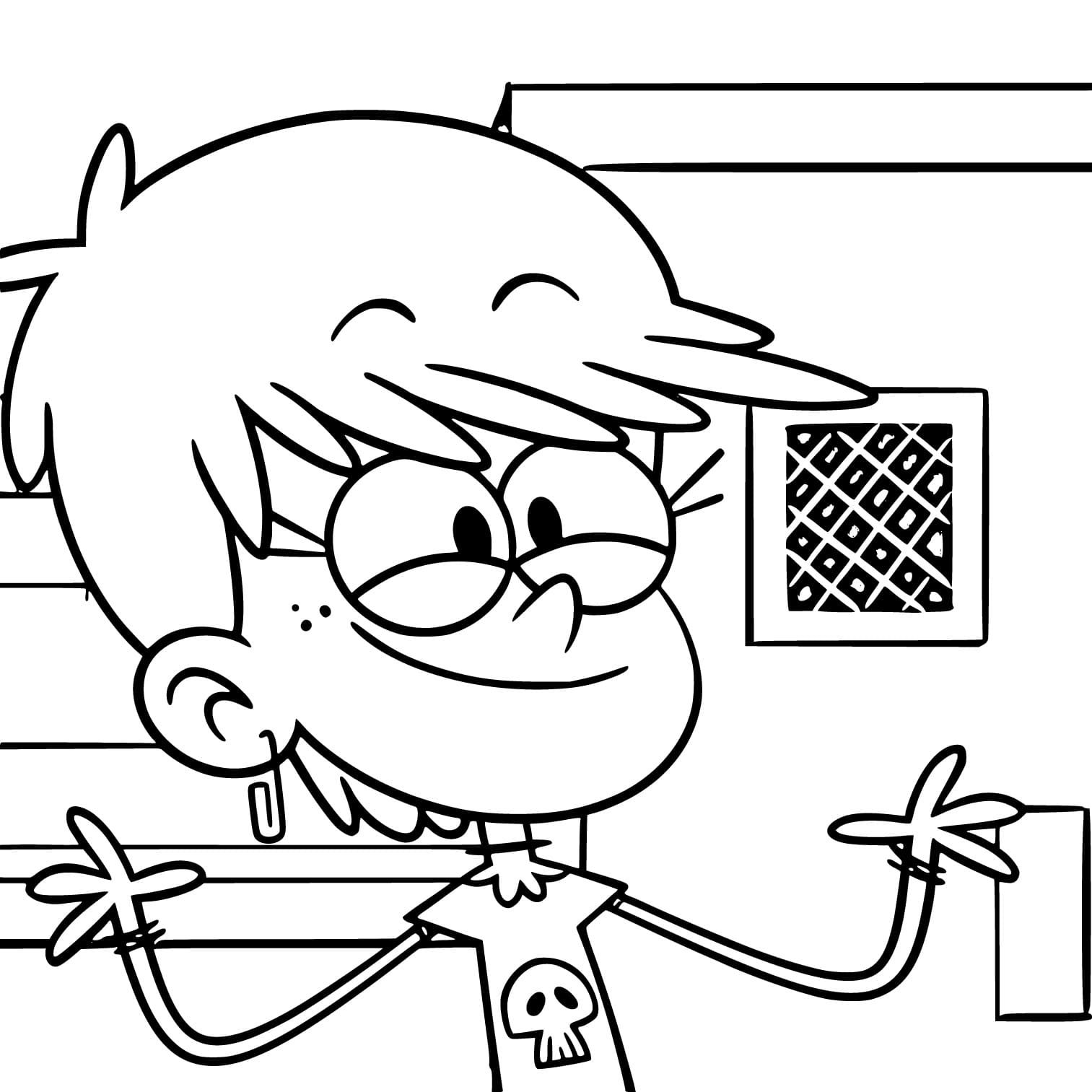 Luna from the loud house coloring page