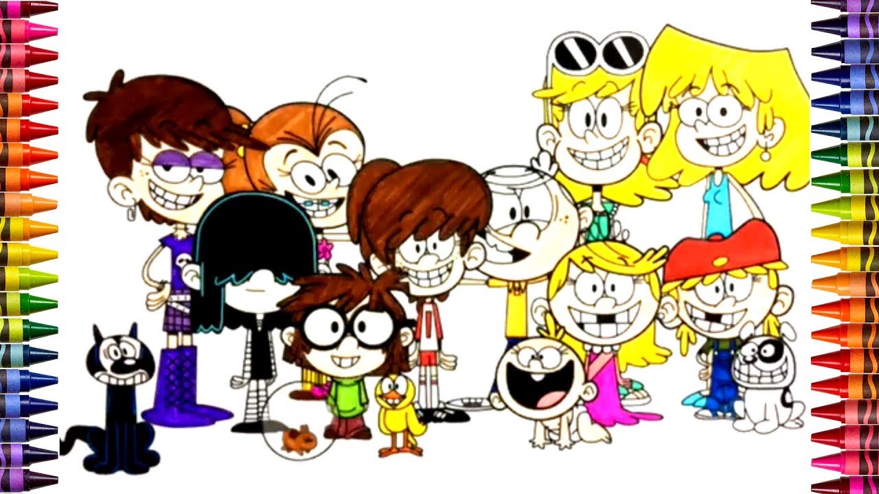 Coloring couple presents the loud house kids pilation how to color