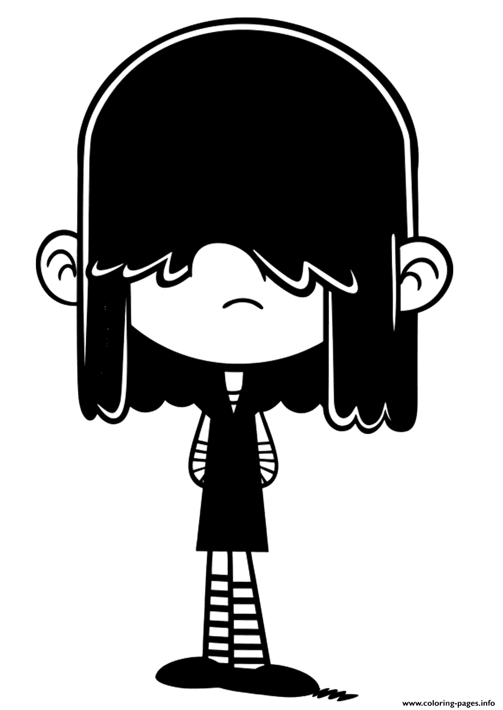 Lucy loud house coloring page printable