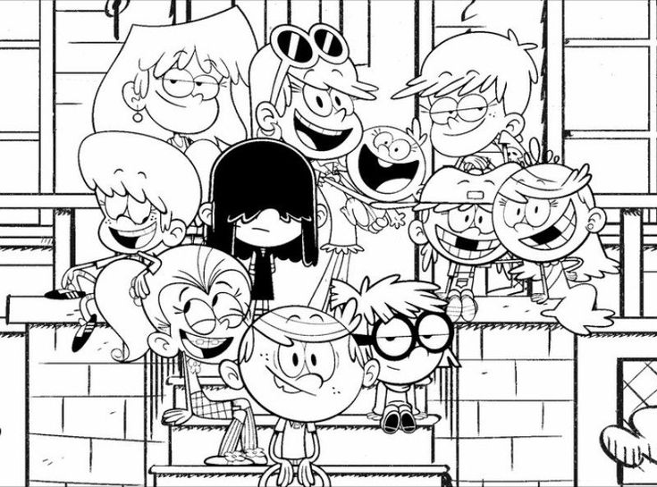 The loud house coloring pages