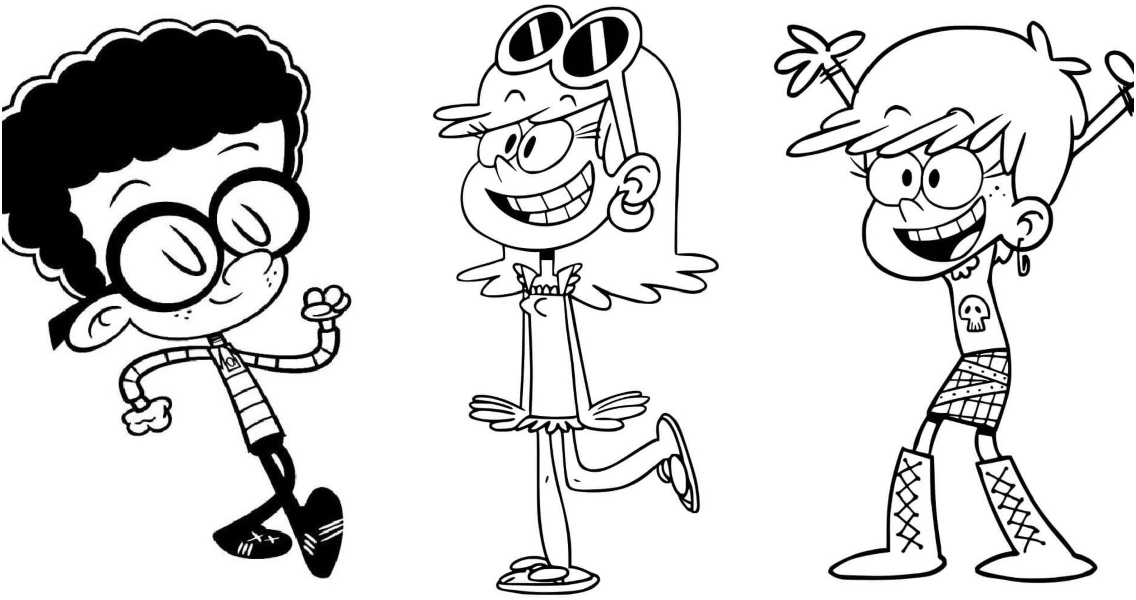 Free loud house coloring pages for kids and adults