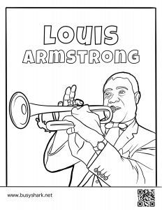 Louis armstrong coloring page