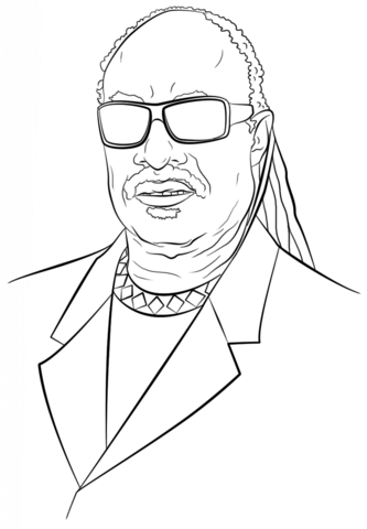 Stevie wonder coloring page free printable coloring pages