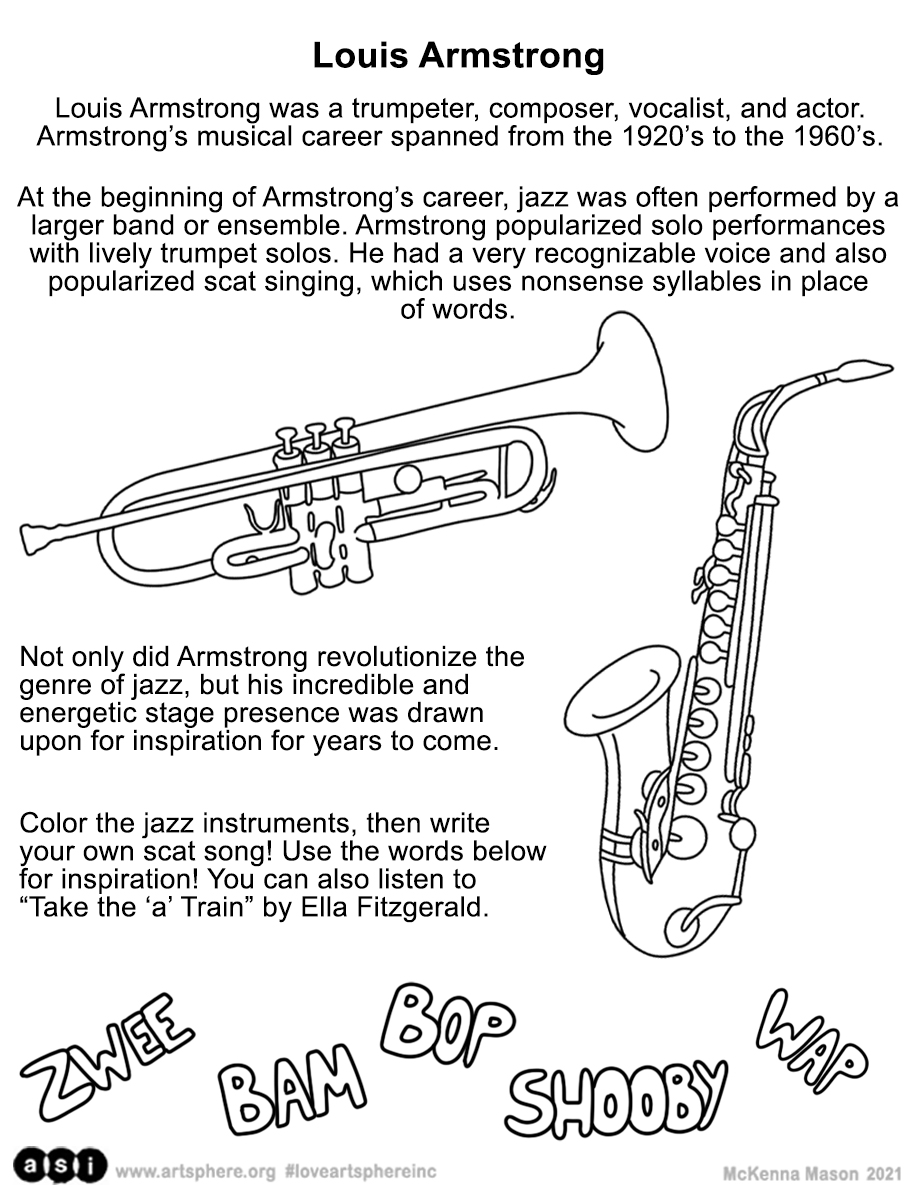 Louis armstrong handout art sphere inc