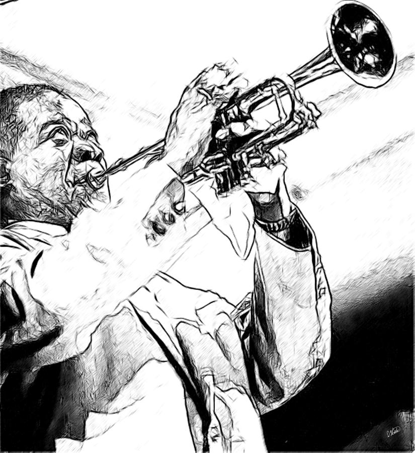 Louis armstrong drawing by dean wittle