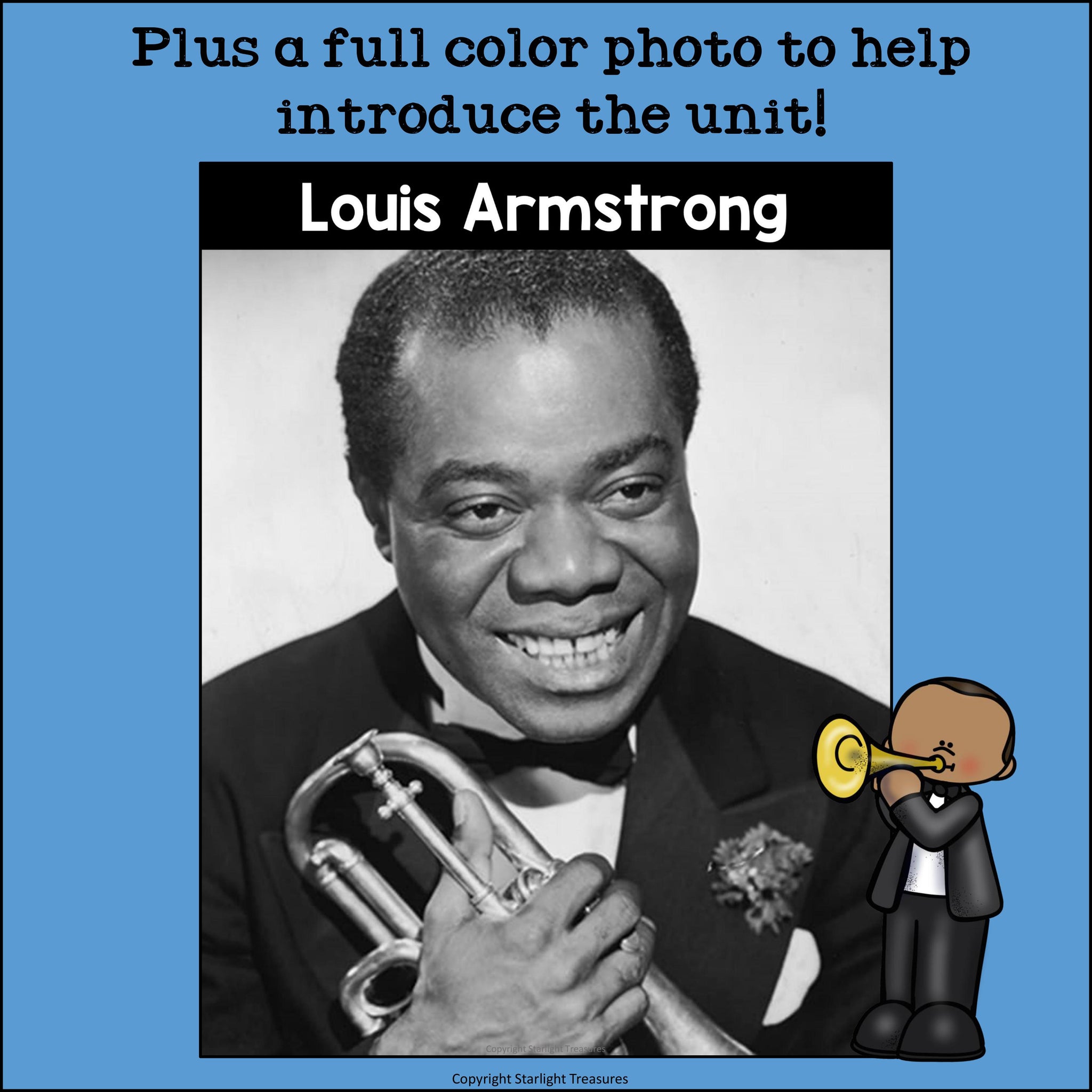 Louis armstrong mini book for early readers black history month â starlight treasures llc