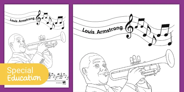 Louis armstrong loring sheet for older learners