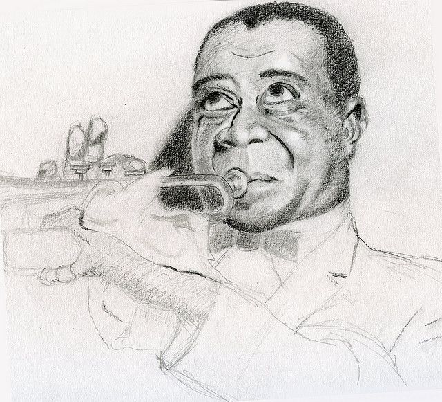 How to draw louis armstrong louis armstrong