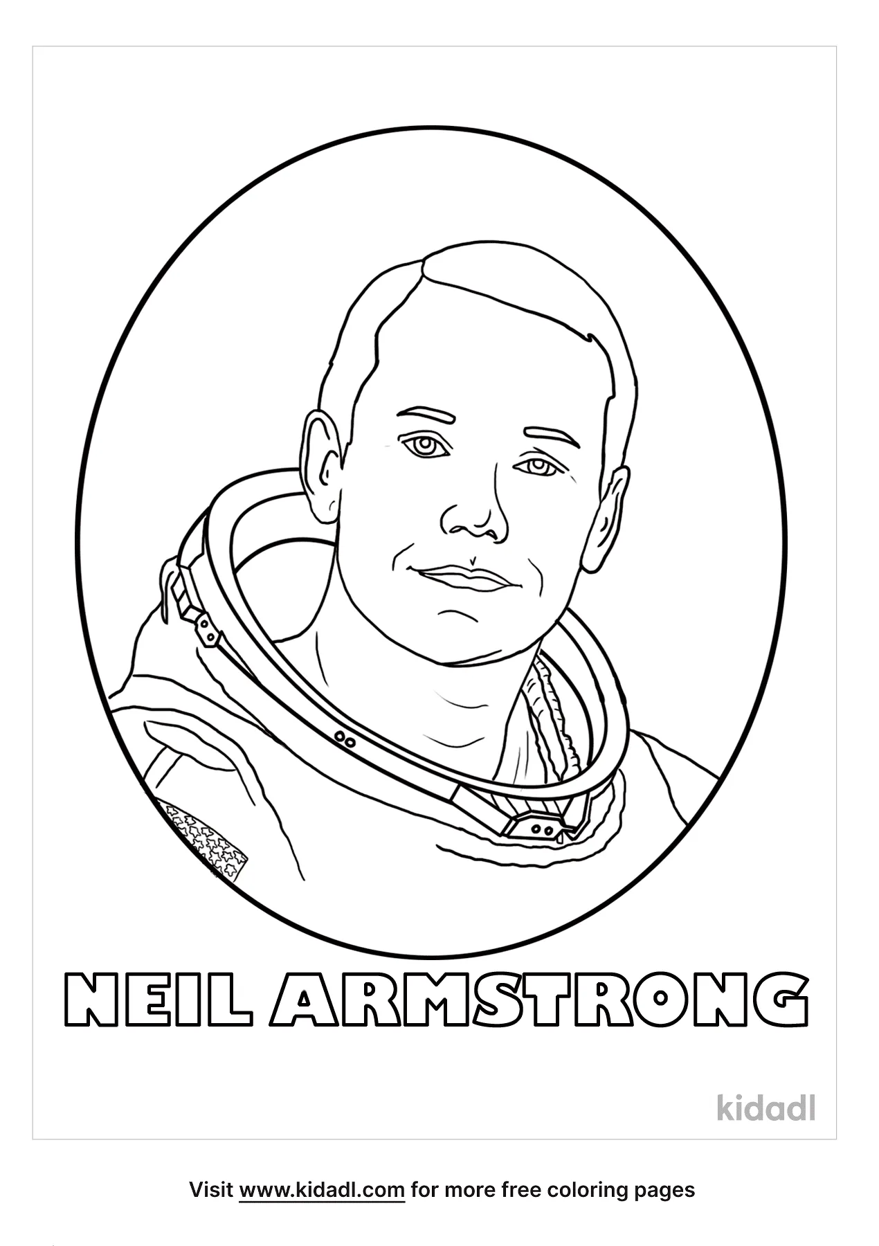 Free neil armstrong coloring page coloring page printables